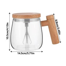 400ML 전기 블렌더 믹서 포트 휴대용 자동 교반 유리 커피컵 머그잔 우유 라떼 커피 음료 혼합용 주방 도구, 1개, style 1 / 301-400ml