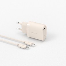 DRION C타입 충전기 5V 2A 가정용 어댑터 CTOC 케이블 아이폰 갤럭시, 1개, 베이지