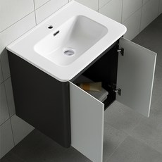 61cm 防水 PVC浴櫃 臉盆櫃 洗手台 含紙抽孔設計 A8852, 盆+櫃,不開紙抽孔