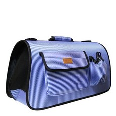 HOOT 피플펫 가방 캐리어 이동 강아지 줄무니블루