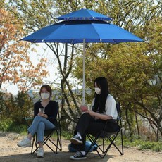 캠핑 낚시 카페 대형 파라솔 세트 물통받침대, 어썸파라솔(대), 블루, 어썸파라솔(특대) 블루