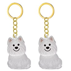 반려동물 상실 추모 키체인 털 보관함 강아지 털 수집기 위로 선물, West Highlands