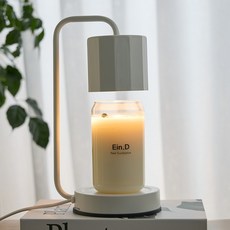 에인디 모던 큐브 캔들워머 에센셜 아로마 소이 캔들 세트, 화이트(타이머), 리얼 펫 캔들460g