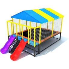 트램펄린 야외 바운스 놀이터 실외 방방 슬라이드, C. 2.5x2.5x2.8m, 1개