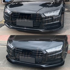 아우디 A7/S7 2016 크롬 레이싱 그릴 상단 교체용 자동차 앞 범퍼, 02 Black Emblem