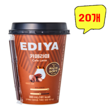 이디야 컵커피 카페라떼 300ml 20입, 20개