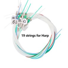 황동 나일론 15/16/19/21/24 Lyre Harp 용 현 내구성 교체 가능 액세서리 숫자가있는 현악기 부품, 01 19 Strings B