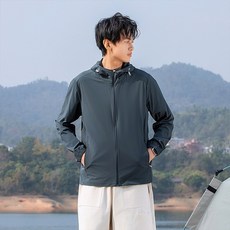 夏季冰絲防曬外套 透氣防紫外線 速乾涼感皮膚衣 情侶外套 登山衣 墨藍(男女同款 )