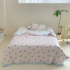 卡通兒童夏季冰絲柔軟夏涼被學生幼兒園午睡涼感天絲空調被可機洗, 櫻桃兔-60s