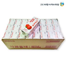 부산우유 사과동네 팩 쥬스, 24개, 190ml