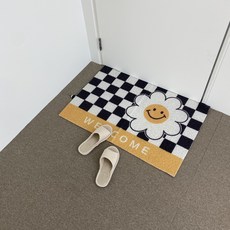 감성 현관 코일 매트 바닥재 카펫 북유럽 매트류 출입구 업소용 매장 바닥, 5.데이지체커보드, 1개