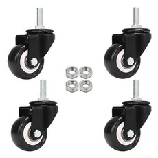 엠파이어 산업용 바퀴 H1M8 우레탄 1.5인치(40mm) 볼트 8mm, 4개