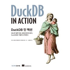 DuckDB 인 액션:SQL만 알면 되는 로컬 데이터 분석 DuckDB로 가볍게 시작한다, DuckDB 인 액션, 마크 니드햄, 마이클 헝거, 마이클 시몬스(저) /.., 인사이트, 마크 니드햄,마이클 헝거,마이클 시몬스 공저/김의윤 역