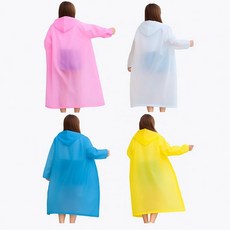 4칼라 110cm 우비 일회용 간편한 보급형 1회용 우의 레인코트 장마 SG-3DL04-16392, 옐로우