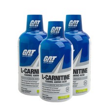 GATSPORTS 左旋肉鹼 1500mg 氨基酸必需品青蘋果無糖, 3個, 473毫升