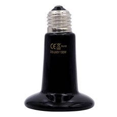 발열전구 온열 열등 1개 반려동물 난방 램프 블랙 적외선 세라믹 이미 터 열 전구 Brooder 파충류 25W 50W 75W 100W 150W 200W, Black 150W