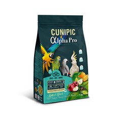 CUNIPIC Alpha Pro 頂級中大型鸚鵡滋養丸 1kg，全方位均衡營養，歐洲製造，無人工色素與香料, 1kg, 1個