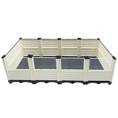 偉特鸚鵡 烏龜飼養箱 透明片款雙五聯, 白方格 透明款雙四聯, 1套