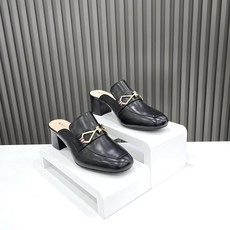 탠디by미셸 여성 스퀘어 부드러운가죽 골드버클 쿠션 5cm 블로퍼(12P3012E)