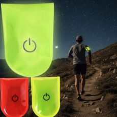 야간 라이딩 LED 자전거 안전등 후미등 클립, 1개, 02LED안전클립-형광