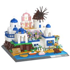 (랜드마크 건축물 레고호환)그리스 산토리니 1372pcs (6230), 1개