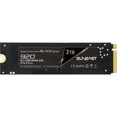 SUNEAST 블랙 시리즈 2TB SSD Gen5 PCIe 50x4 NVMe M2 2280 최대 4800MBs 읽기 2800MBs 쓰기 고성능 컴퓨팅 게임 및 AI 워크스테이션을
