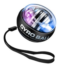 GYRO BALL 升級款 炫彩燈 腕力球 隨身收納包, 炫彩黑, 1個