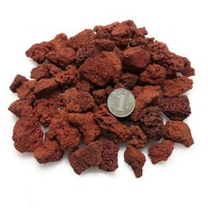 황토 자갈 야광 장식 수족관 어항 마사토 상토, 1개, L. -cm 빨간색 화산석 300g