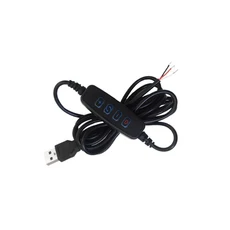 DC5V LED 디머 USB 포트 전원 공급 라인 디밍 색상 조정 2m 연장 케이블 ON/OFF 스위치 어댑터 포함 LED 전, 02 Black 2m