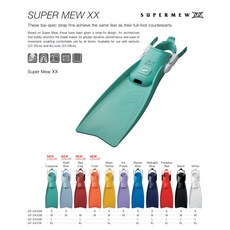 GULL SUPER MEW XX 調整式潛水蛙鞋 - 游龍潛水, Coral