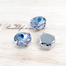 타원글라스 캡보석 백금도금, 13*18mm(10개), 바이올렛, 1개