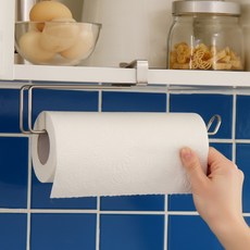 셀클릭 싱크대 키친타올 걸이대 주방 수건걸이 무타공수건걸이 핸드타올 케이스 키친타올걸이 키친타올 걸이, 1개, 실버