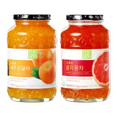 초록원 제주감귤차 +꿀자몽차 (2kg), 1kg, 1개, 1개입