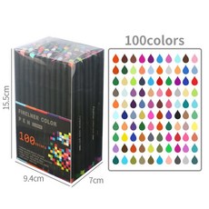 彩色勾線筆 36/48/60/100色套裝 美術繪畫針管筆 0.4mm塗鴉畫畫筆 手賬筆, 100色勾線筆, 1個