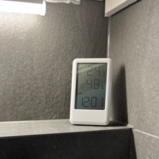 대화면 LCD 디지털 온도계 알람 기능 집들이 출산 개업 선물 인테리어 효과 시계 습도계, 화이트, 1개