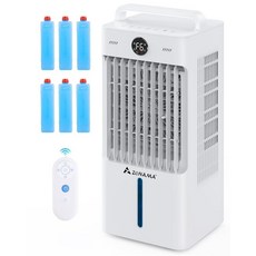 [ 1255546 ] 윈도우리스 휴대용 에어컨 리모컨 포함 3-in-1 증발식 에어 쿨러 디스플레이 10시간 냉각을 위한 2.64갤런 탱크 3가지 모드 및 6가지 속도, [ 1255546 ] 윈도우리스 휴대용 에어컨, 리모컨