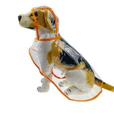 寵物狗狗透明雨衣 泰迪遛狗多色可選防水中小型犬, 1個, 橙色邊,4XL 14.0-19.5公斤