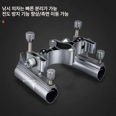 민물 의자 받침틀 탑레져 폴딩 테이블 좌대낚시 꽂이, 퀵릴리스건메탈그레이 낚시 의자 더블