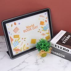 춘장마켓 스탠드형 슬라이딩 프레임 A4 가로형 광고판, 검정