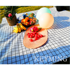 키밍 소풍 체크 피크닉 매트 방수 돗자리 매트리스, 100x150(1+1), 화이트체크