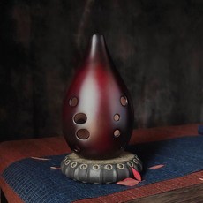 滿口塤陶塤 初學者自學入門 專業演奏考級10孔 十孔 古塤陶勛損隕樂器 好聽 好用, 10孔熏燒F調【陶土】