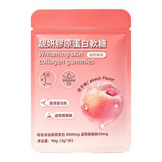 靚妍膠原蛋白軟糖 提亮肌膚 桃子風味, 1個, 30顆