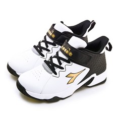 DIADORA 迪亞多那 22.5cm-25cm 超寬楦避震籃球鞋 STABLE系列 白黑金 大童籃球鞋