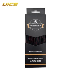 쿠쿠스토어 스케이트 끈 듀얼 레이어 하키 액세서리 84/9/108/120in 스포츠 강화 왁스 팁 아이스 신발, 21 108in Black Red