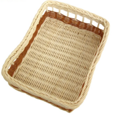 DecoBox鄉村風彩色分類大長方盤(雜物籃), 咖啡米白(1個), 1個