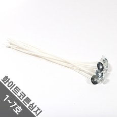화이트코튼 심지 1-7호 화이트심지 소이 캔들 왁스 향초 만들기, 화이트코튼심지, 4호, 1개