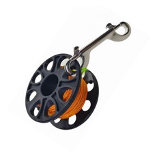 다이빙 핑거 릴 스쿠버 다이빙 핑거 스풀 30M 나일론 로프가 있는 휴대용 무료 다이빙 스쿠버 다이빙을 위한, 주황색, PP