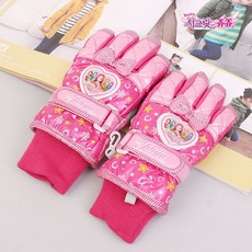 Secret Jouju愛心幼兒滑雪手套兒童防水雪橇場