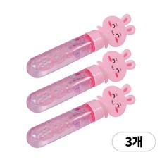 디어플레이스 보글보글 미니 비눗방울, 3개, 아기토끼 핑크