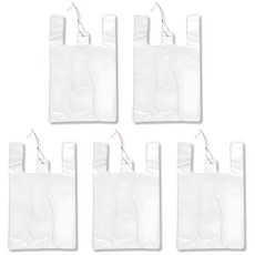 anidoll 手提塑膠袋 牛奶白, 5L, 500入